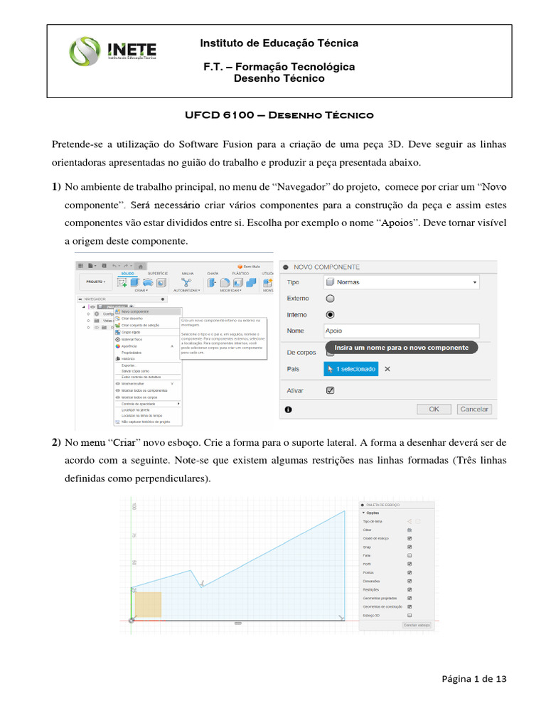Guia de Desenho Técnico 3D | PDF | Pé (unidade de medida) | Desenho técnico