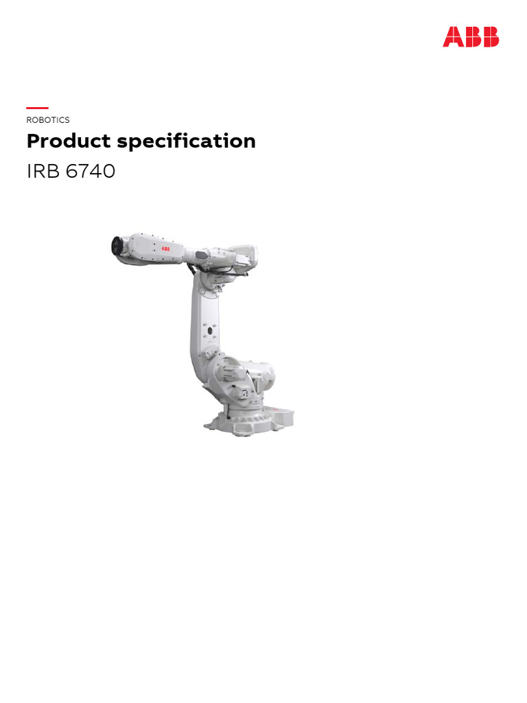 IRB 6740 Product Specification Guide | PDF | Electromagnetic ...