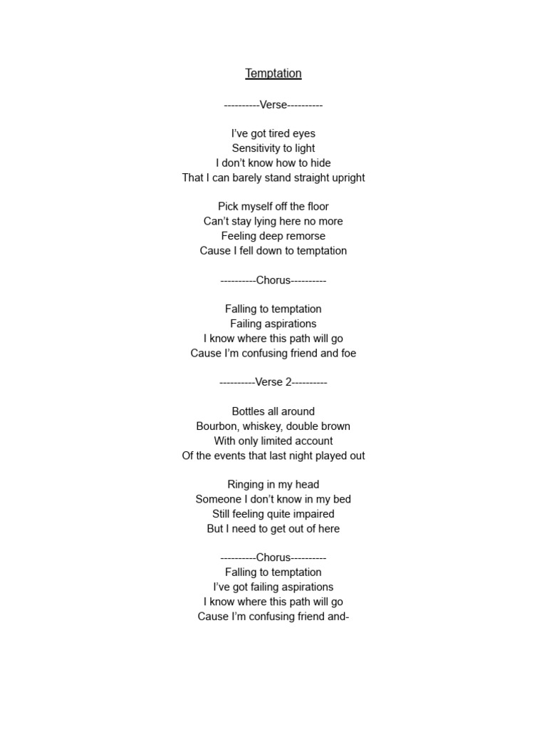Temptation: Struggles and Aspirations | PDF | Art | Poetry
