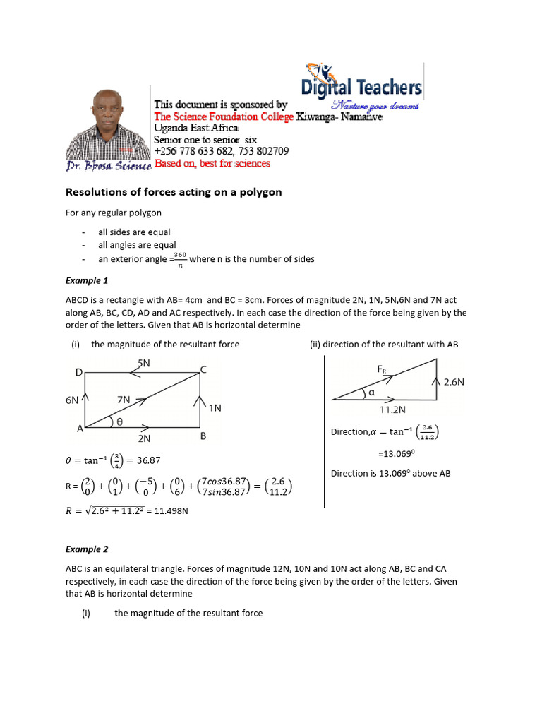 Force Resolution in Polygons | PDF | Polytopes | Classical Geometry