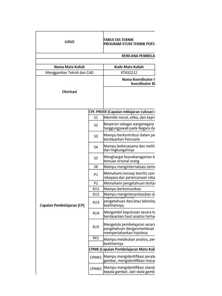 Rps Menggambar Teknik Dan Cad Pdf