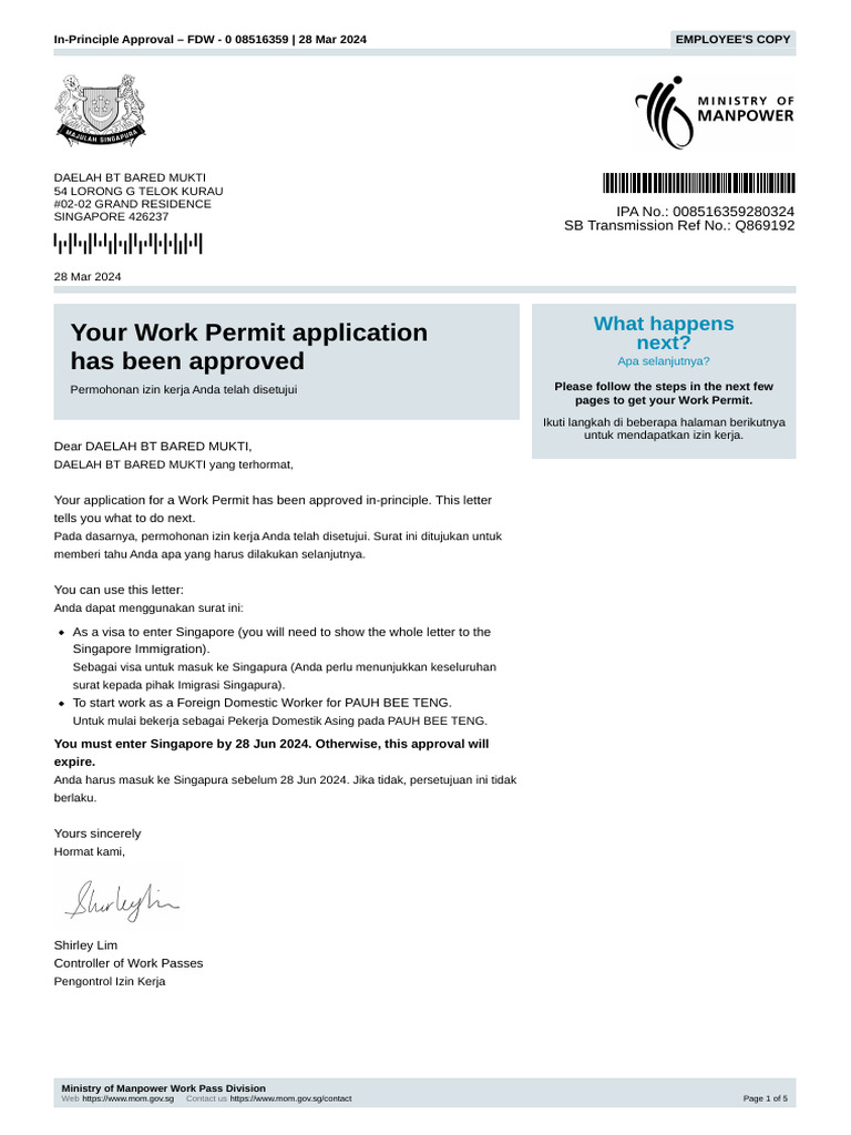 DAELAH in - Principle - Approval - Helpers - Copy - Unlocked | PDF