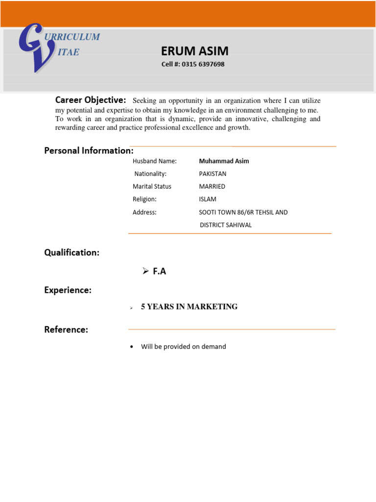 Erum CV | PDF