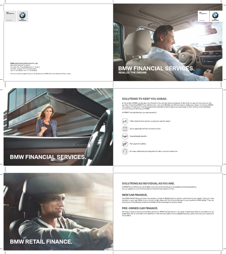 Image of a brochure related to BMW Financial Services