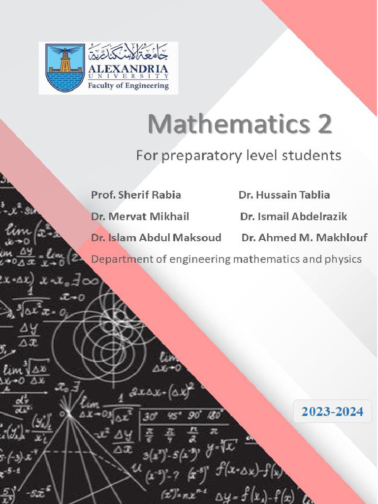 Math 2 Spring 2024 General | PDF | Integral | Function (Mathematics)