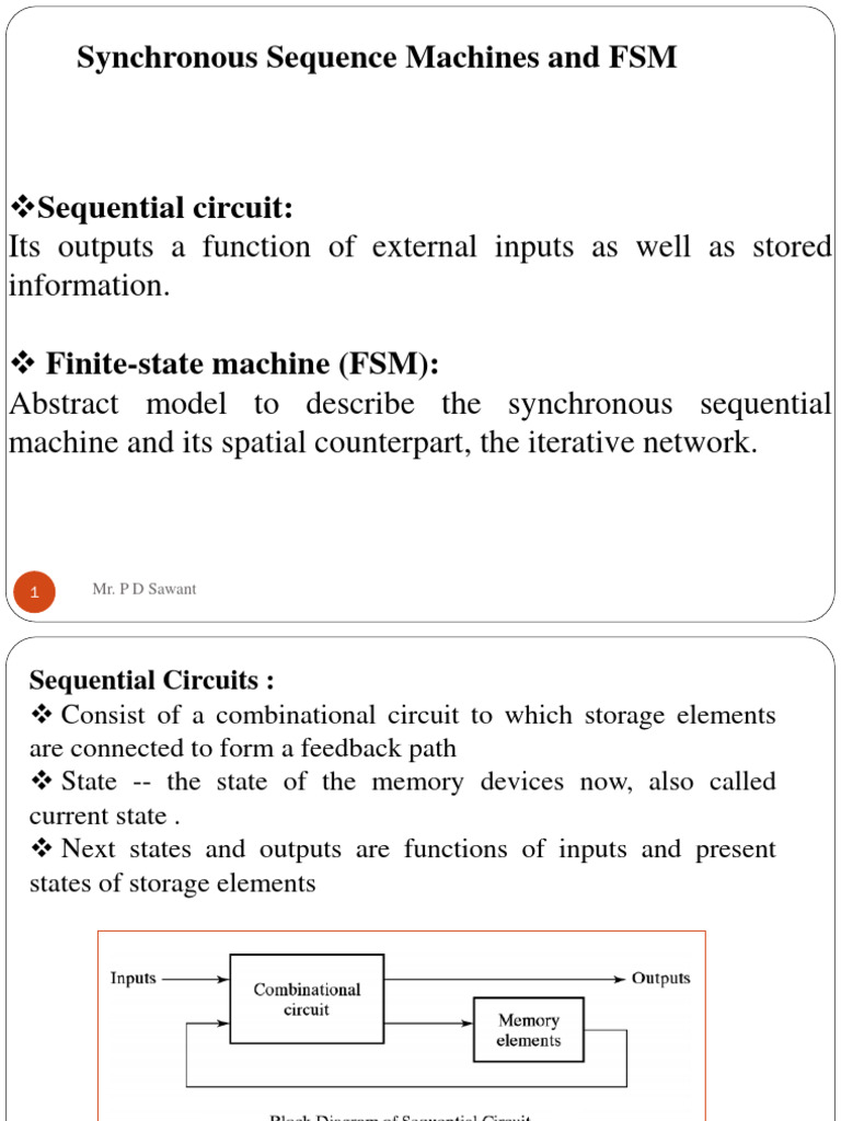 Synchronous Sequence Machines Overview | PDF | Logic Gate | Boolean Algebra