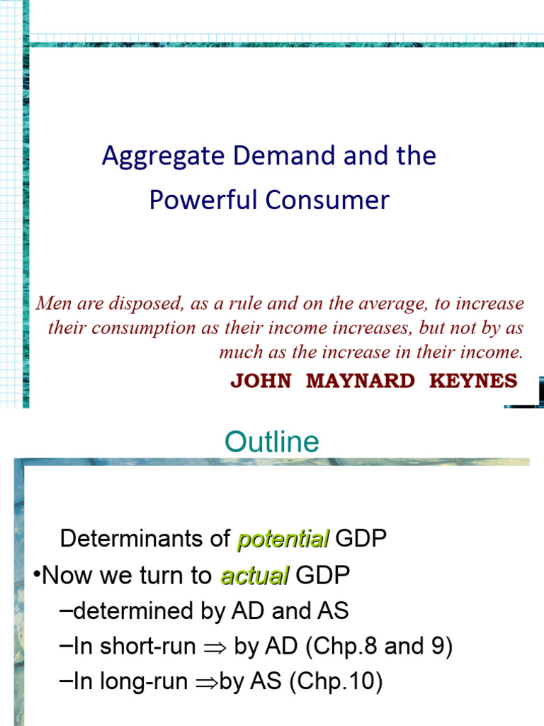 Chapter 8 - Aggregate Demand and The Powerful Consumer 2 | PDF ...