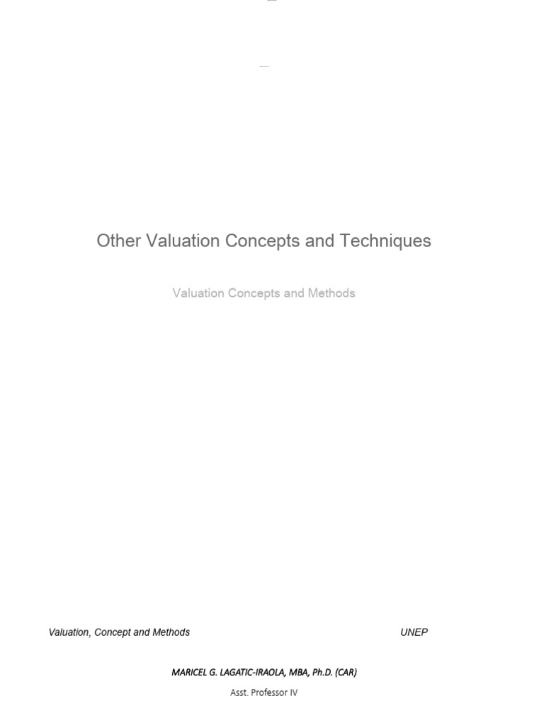 Valuation Concepts and M&A Methods | PDF | Mergers And Acquisitions ...