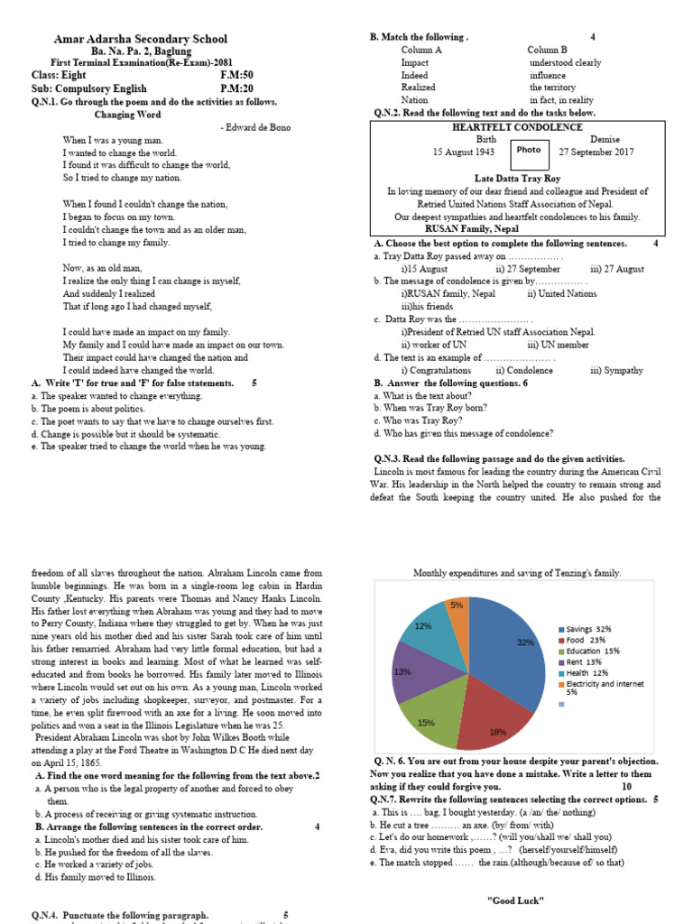 Class 8 English Pdf Water Precipitation