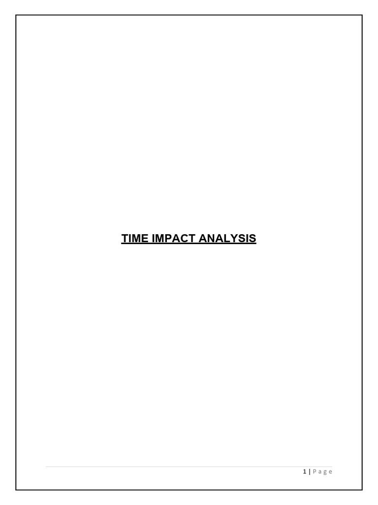 Time Impact Analysis | PDF | Business | Finance & Money Management