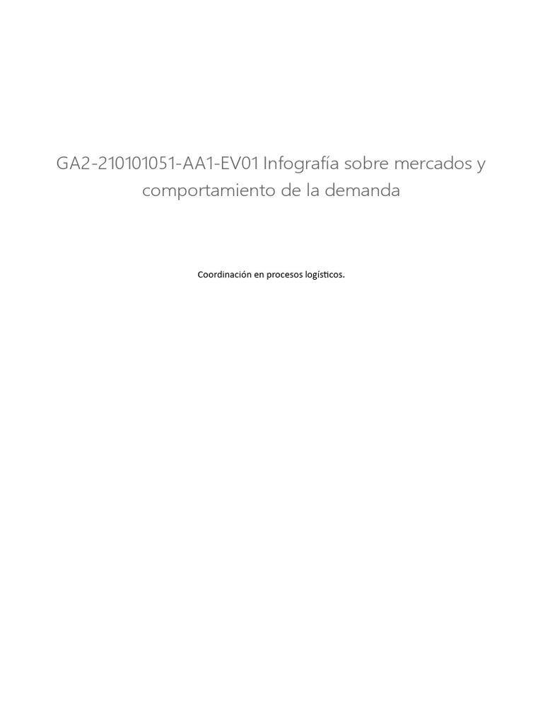 Ev01 Infografia Sobre Mercados Y Comportamiento De La Demanda Pdf