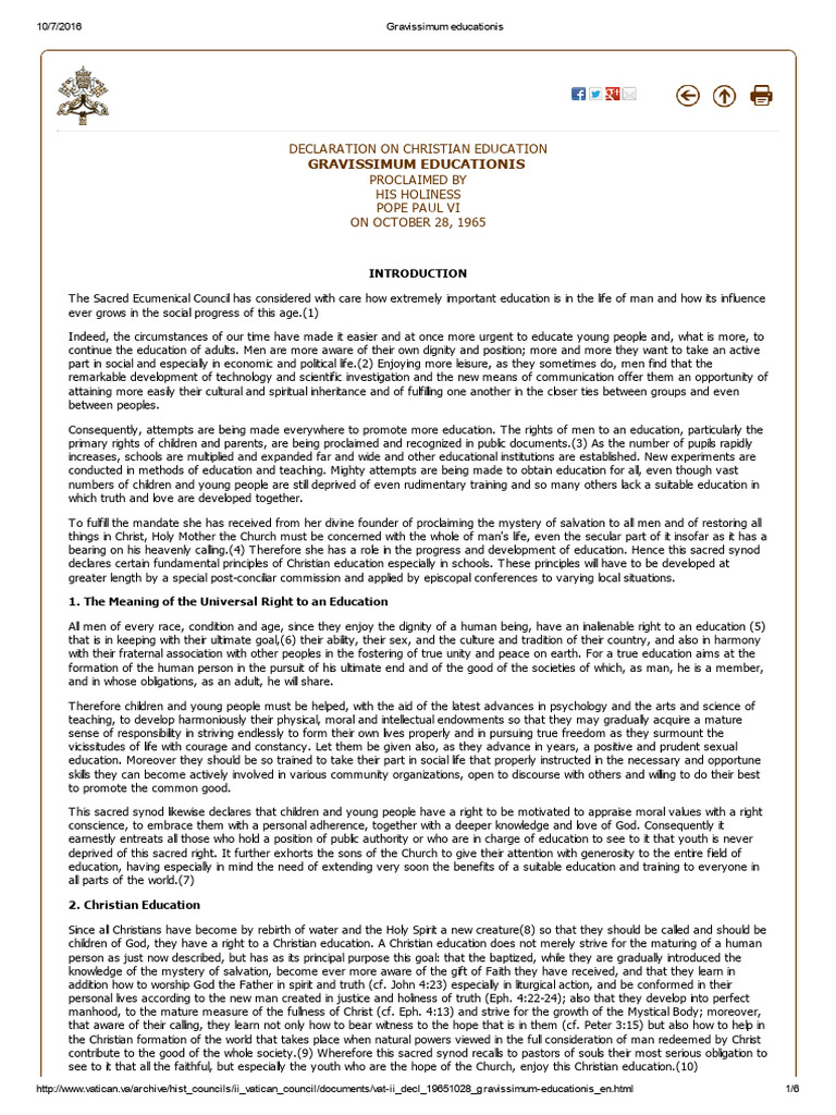 Christian Education Principles Explained | PDF | Catholic Church ...