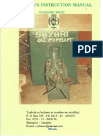 Manual Sayari Oil Expeller