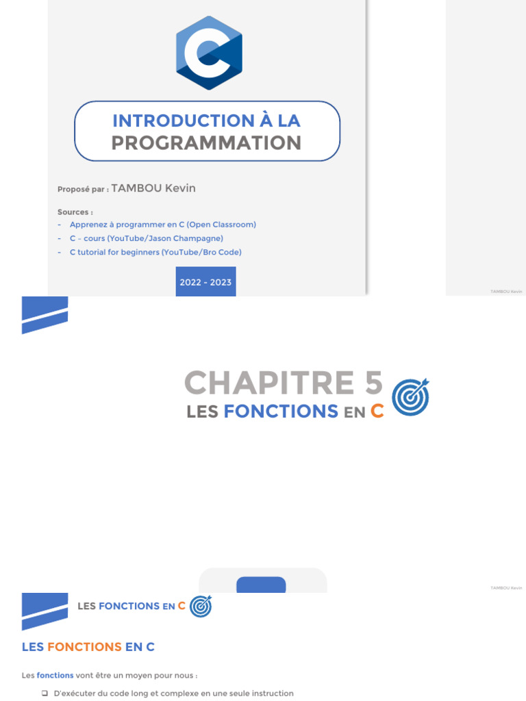 Introduction aux Fonctions en C | PDF | Programmation informatique ...