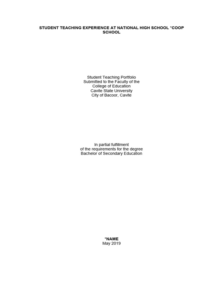 Student Teaching Portfolio Overview | PDF | Cognition | Human Communication