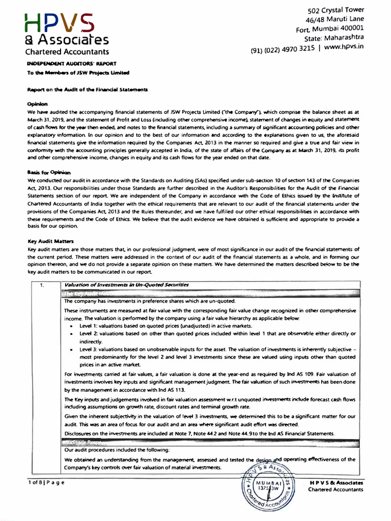Annual Report 2018 19 Pages 38 | PDF | Valuation (Finance) | Audit