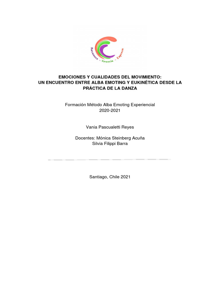 Emociones y Cualidades Del Movimiento, Un Encuentro Entre Alba Emoting ...
