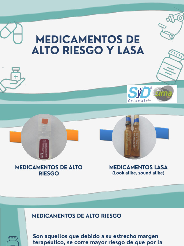 Medicamentos de Alto Riesgo en Salud | PDF | Drogas | Farmacología
