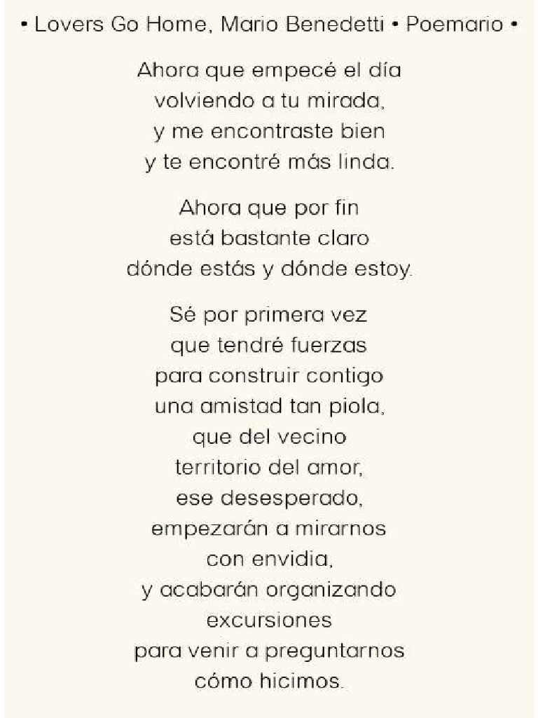 Poema de Mario Benedetti | PDF