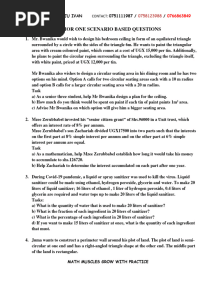 Mathematics Scenario Questions 1 1