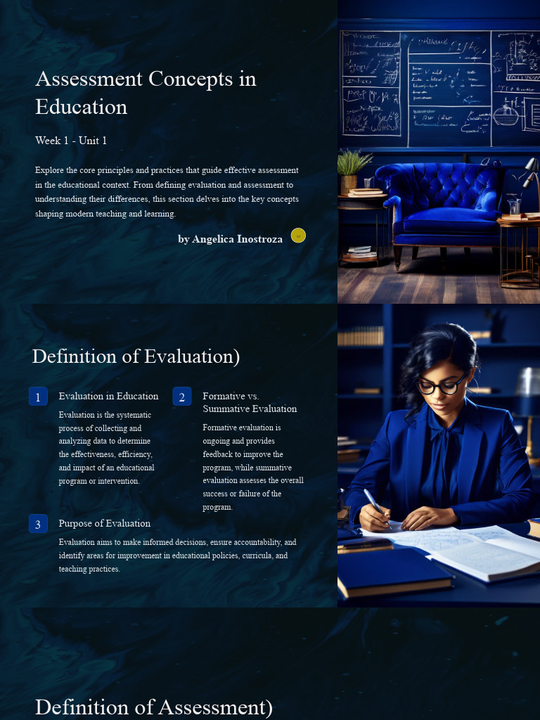 Unit 1 Week 1 Assessment Concepts in Education Longer | PDF ...