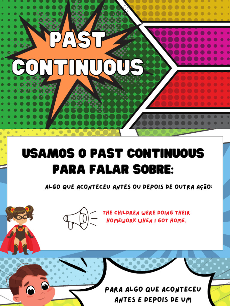 Guia do Past Continuous em Inglês | PDF