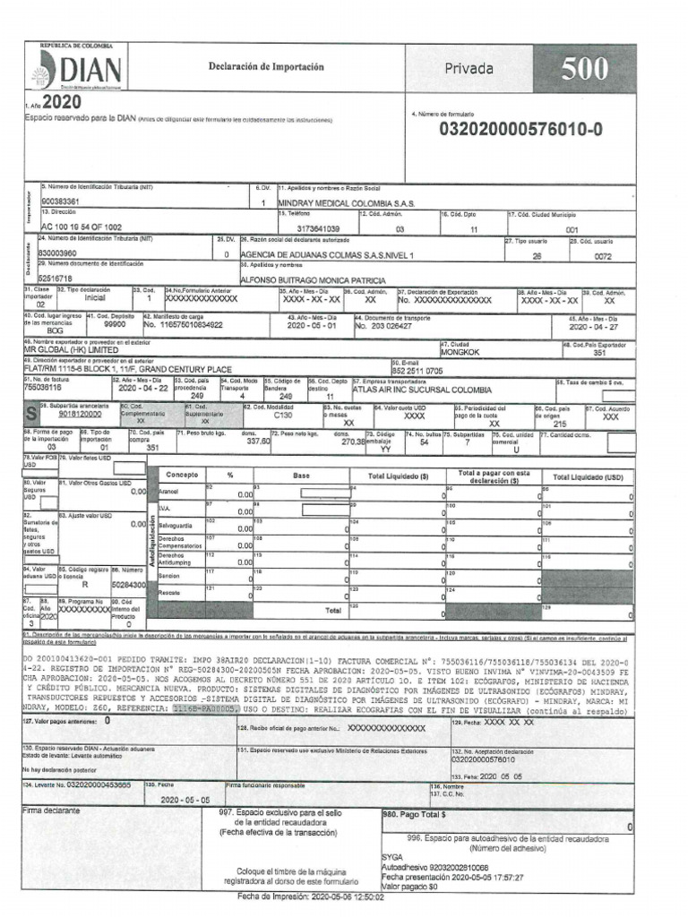 Declaracion Importacion Pdf