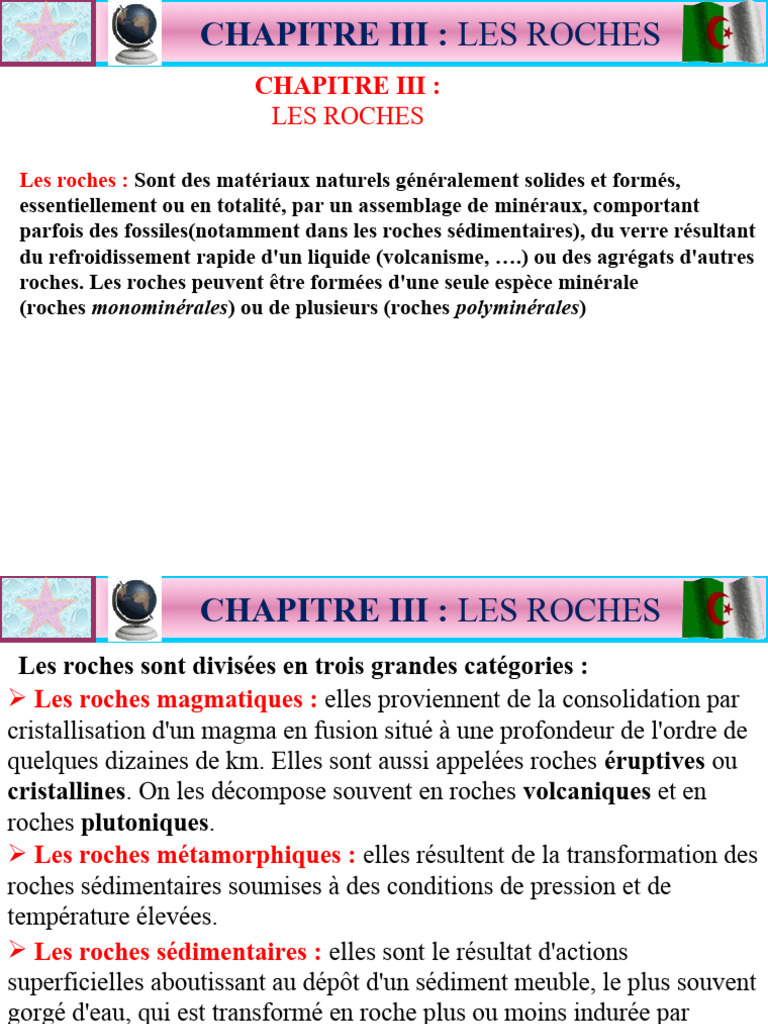 Types et classification des roches | PDF | Roche magmatique | Magma