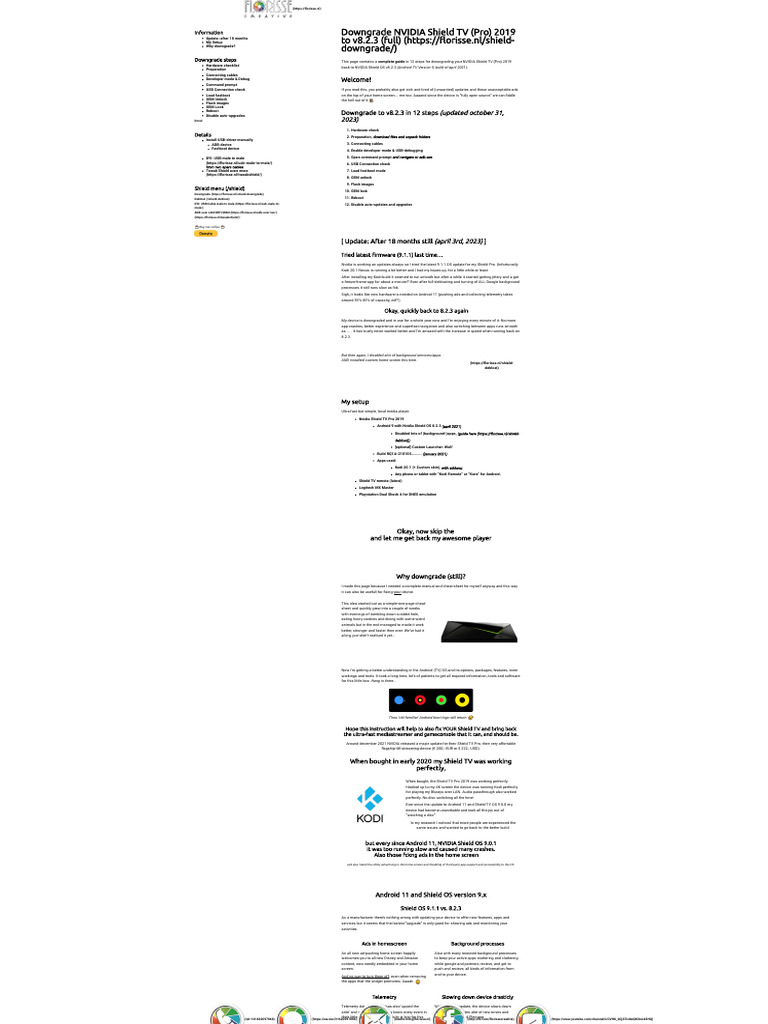 Downgrade NVIDIA Shield TV Guide | PDF | Android (Operating System ...