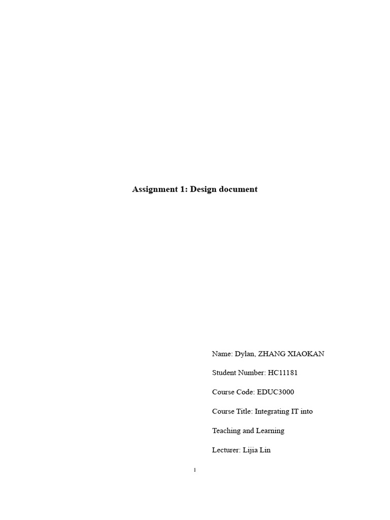 IT Assignment 1 | PDF | Teachers | Grammar