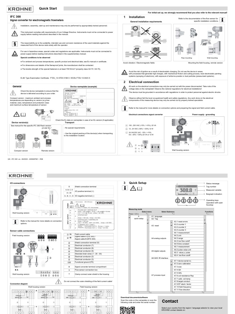 IFC 300 Signal Converter Installation Guide | PDF | Alternating Current ...