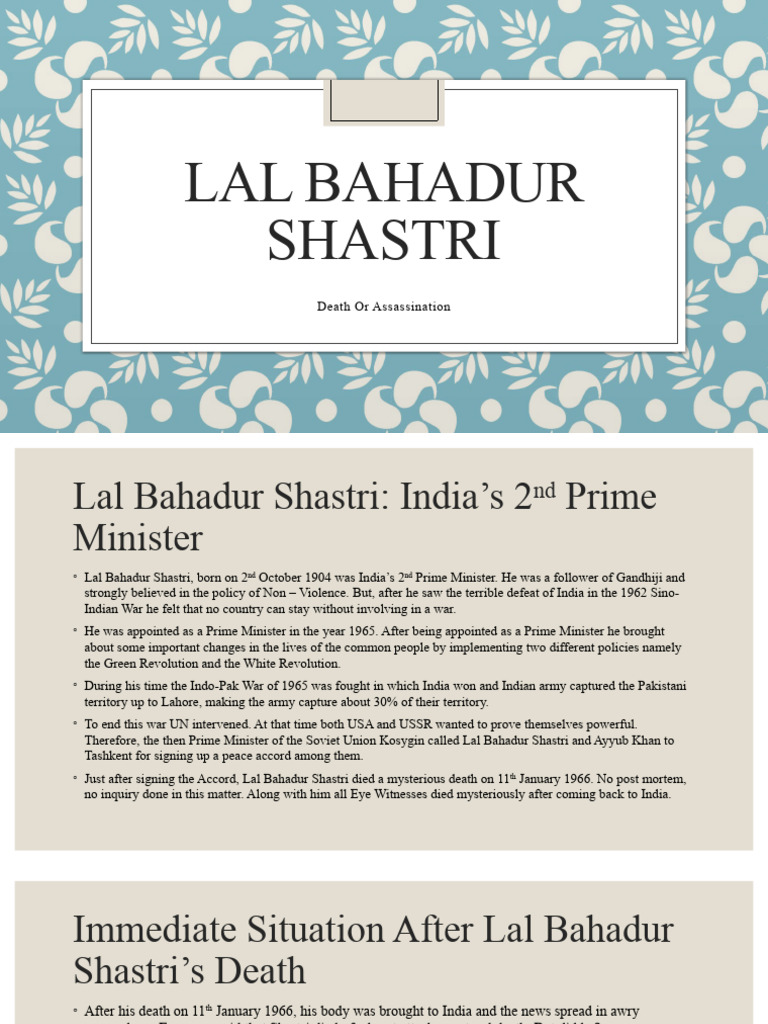 Lal Bahadur Shastri Pdf