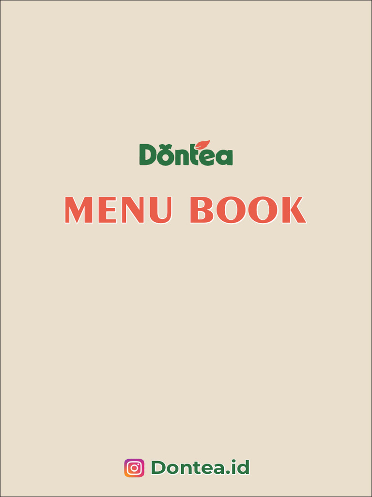 Dontea Menu: Drinks & Dishes | PDF | Tea | Foods