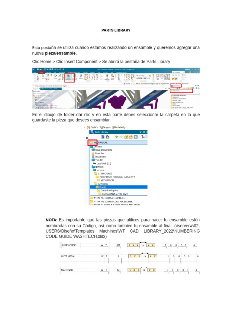 Guía para Usar Parts Library en Ensambles | PDF | Informática