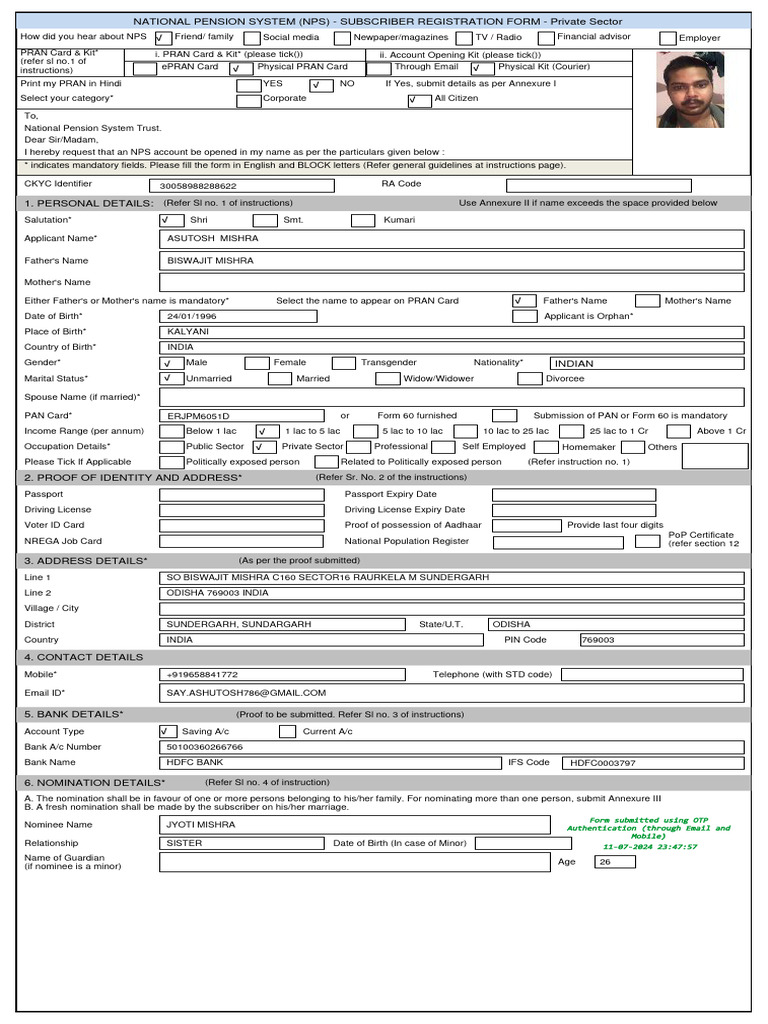 Otpauthenticate 110200957492 11779414 eNPSForm | PDF | Identity ...