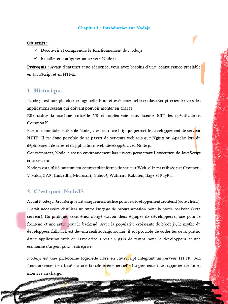 Introduction à Node.js et installation | PDF | Génie logiciel ...