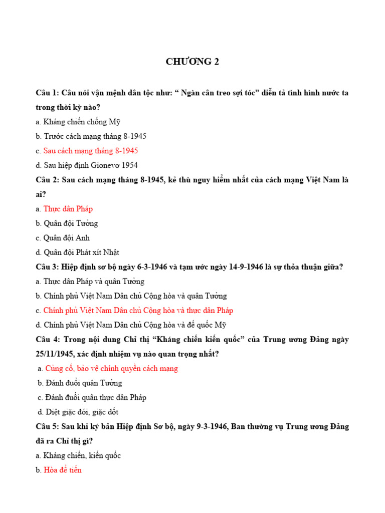 Chuong 2 - Review | PDF