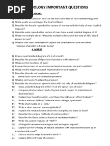 SR Inter Zoology Important Questions
