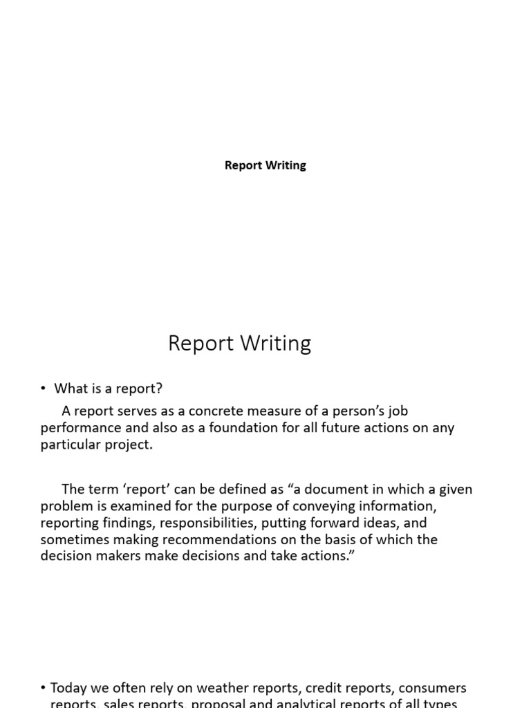 Report Writing | PDF | Information | Human Communication