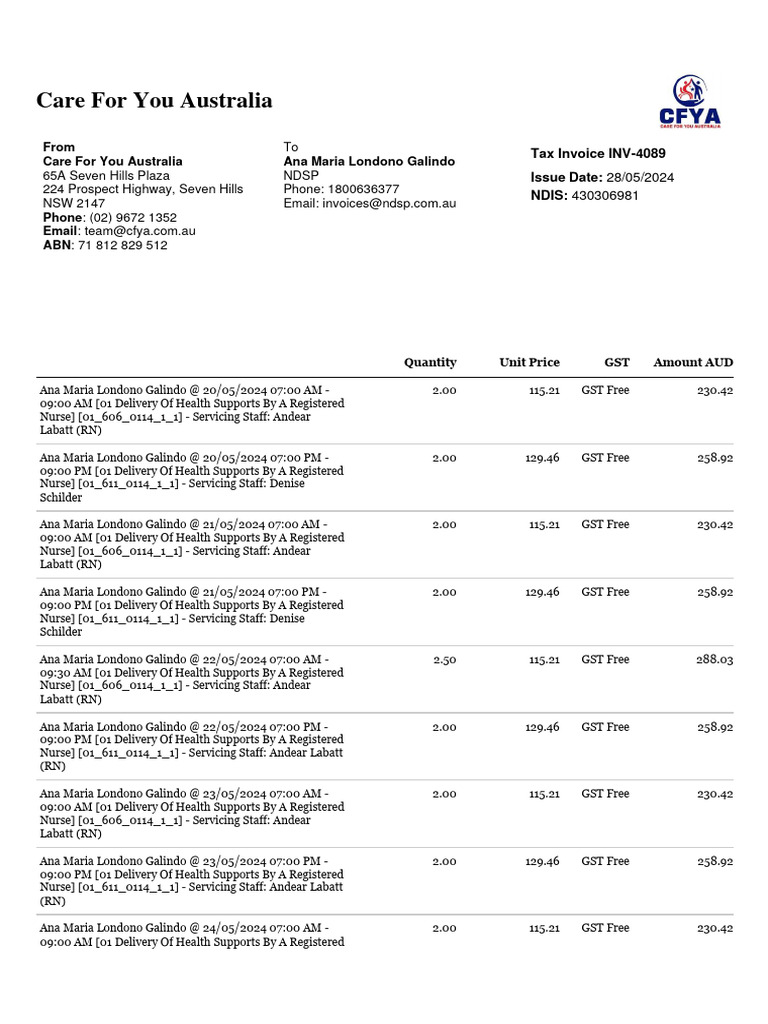 Cfya Invoice Inv-4137 2 | PDF | Taxes | Government Finances