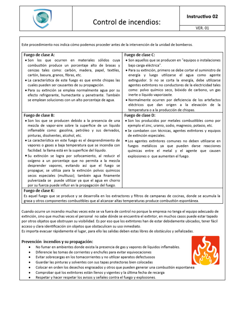 Guía de Control de Incendios y Prevención | PDF | Incendios | Agua