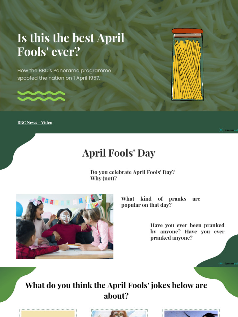 April fools day bbc listening pdf