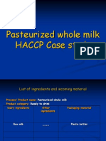 Pasteurized Whole Milk HACCP Case Study