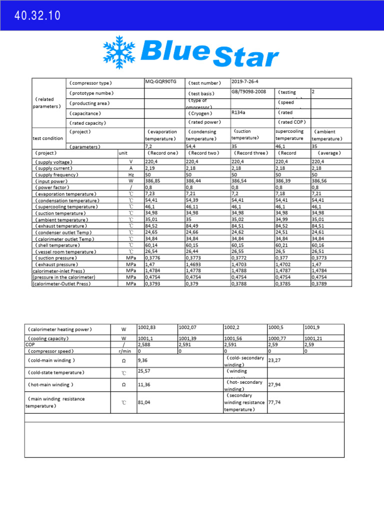 Suction Temperature | PDF