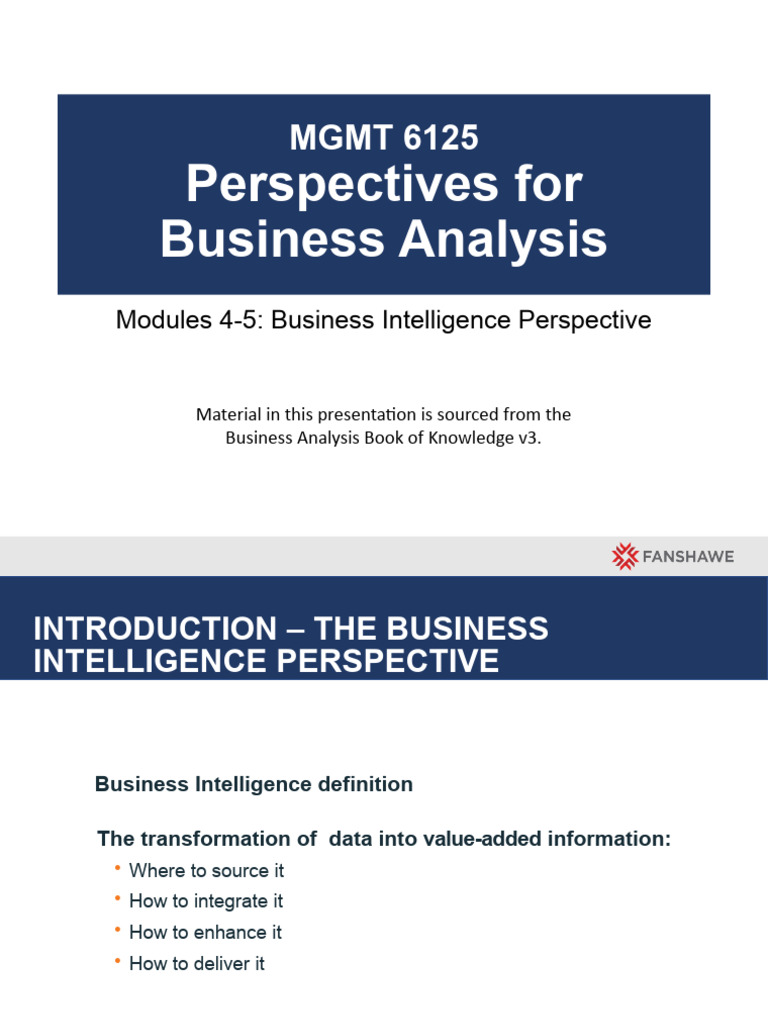 Business Intelligence Framework Overview | PDF | Business Intelligence ...