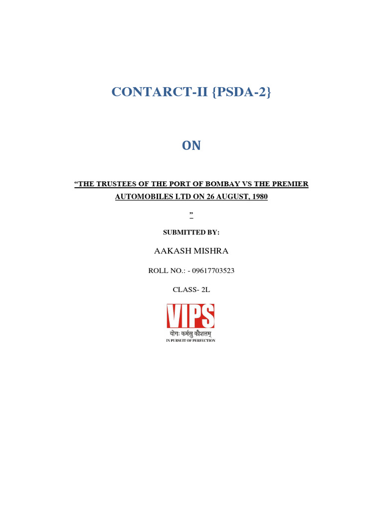 Contarct Psda 2 | PDF | Judgment (Law) | Negligence