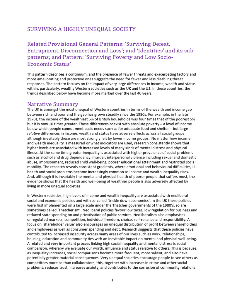 Impact of Income Inequality on Society | PDF | Poverty & Homelessness ...