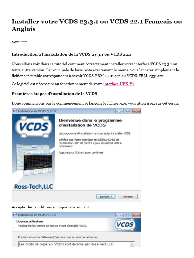 Installation de VCDS 23.3.1 et Loader | PDF | Plate-forme (informatique ...
