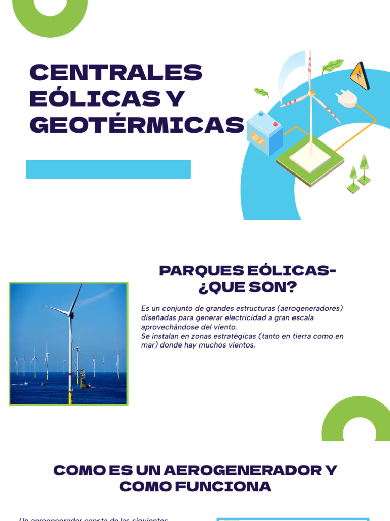 Centrales Eólicas y Geotérmicas | PDF | Energía eólica | Energía renovable
