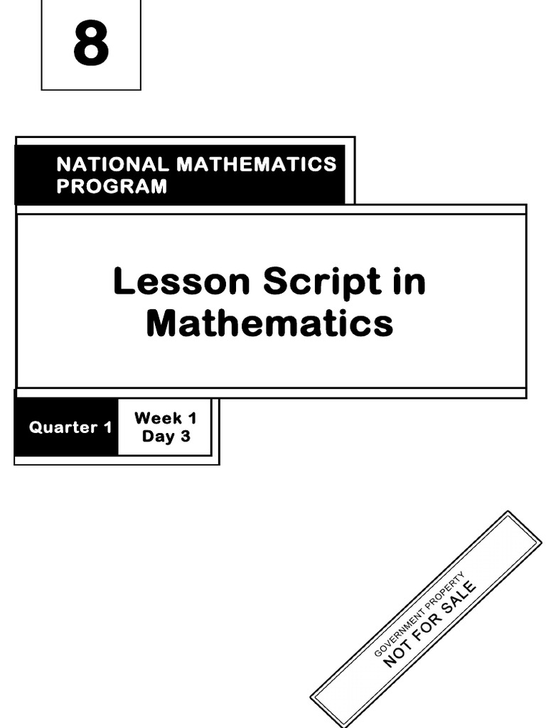 Lesson Script in Mathematics | PDF
